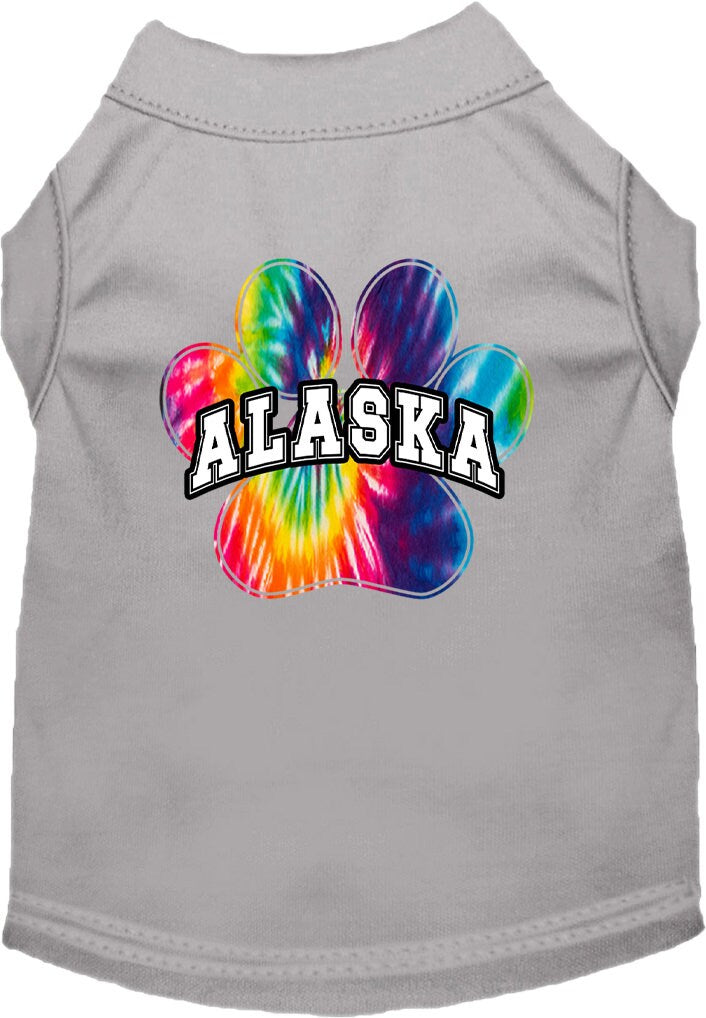 Pet Dog & Cat Screen Printed Shirt for Medium to Large Pets (Sizes 2XL-6XL), "Alaska Bright Tie Dye"