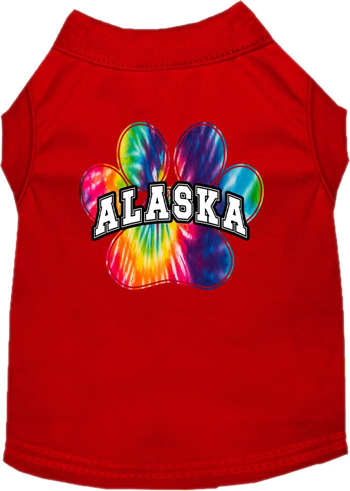 Pet Dog & Cat Screen Printed Shirt for Medium to Large Pets (Sizes 2XL-6XL), "Alaska Bright Tie Dye"