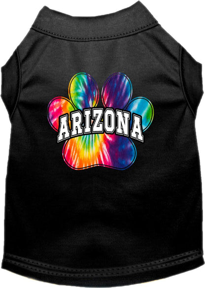 Pet Dog & Cat Screen Printed Shirt for Small to Medium Pets (Sizes XS-XL), "Arizona Bright Tie Dye"