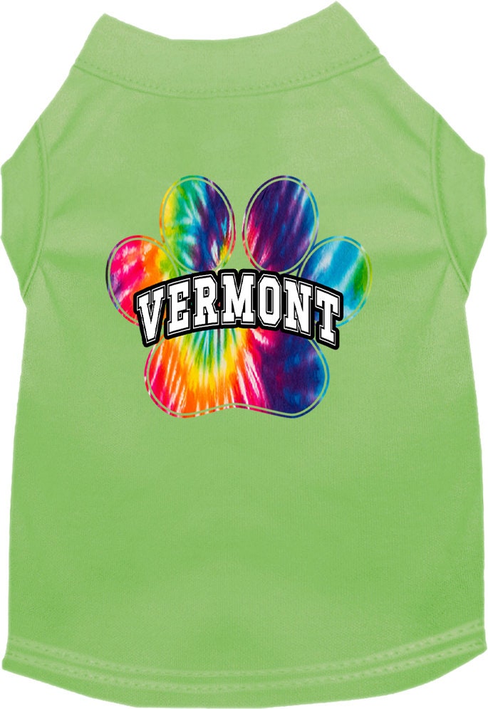 Camisa estampada para perros y gatos para mascotas medianas y grandes (tallas 2XL-6XL), "Vermont Bright Tie Dye"