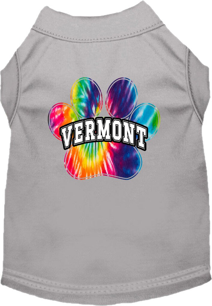 Camisa serigrafiada para perros y gatos, para mascotas pequeñas y medianas (tallas XS a XL), "Vermont Bright Tie Dye"