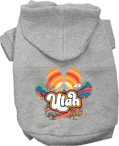 Pet Dog & Cat Screen Printed Hoodie for Small to Medium Pets (Sizes XS-XL), "Utah Groovy Summit"