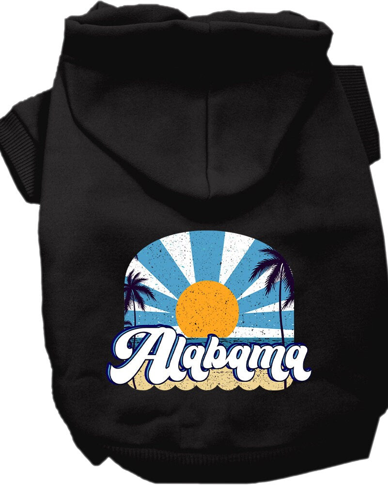 Sudadera con capucha serigrafiada para perros y gatos, para mascotas pequeñas y medianas (tallas XS a XL), "Alabama Coast"