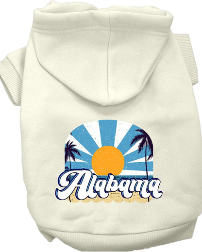 Sudadera con capucha serigrafiada para perros y gatos, para mascotas pequeñas y medianas (tallas XS a XL), "Alabama Coast"