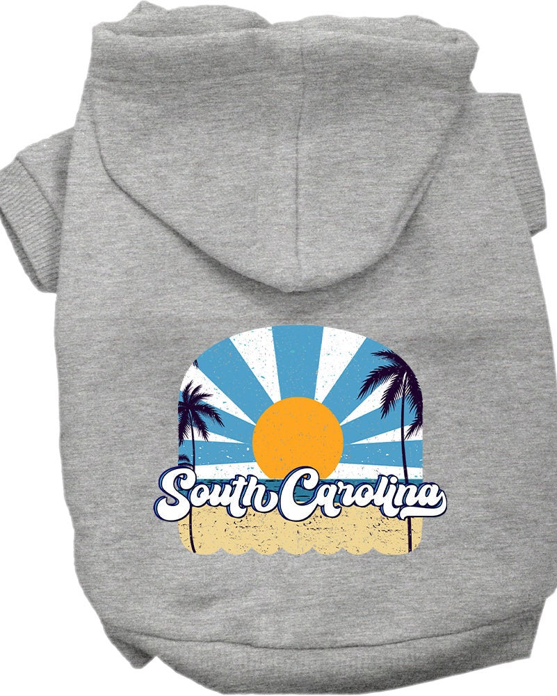 Sudadera con capucha serigrafiada para perros y gatos, para mascotas pequeñas y medianas (tallas XS a XL), "South Carolina Coast"