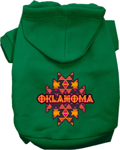 Pet Dog & Cat Screen Printed Hoodie for Small to Medium Pets (Sizes XS-XL), "Oklahoma Navajo Tribal"