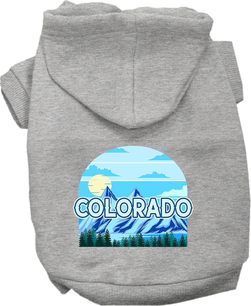 Pet Dog & Cat Screen Printed Hoodie for Medium to Large Pets (Sizes 2XL-6XL), "Colorado Trailblazer"