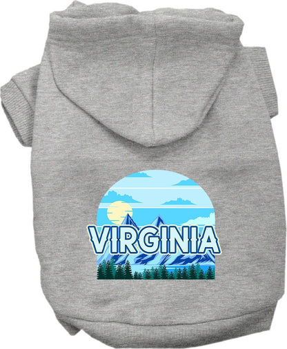 Sudadera con capucha serigrafiada para perros y gatos, para mascotas pequeñas y medianas (tallas XS a XL), "Virginia Trailblazer"