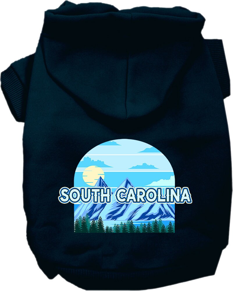 Sudadera con capucha serigrafiada para perros y gatos, para mascotas pequeñas y medianas (tallas XS a XL), "South Carolina Trailblazer"