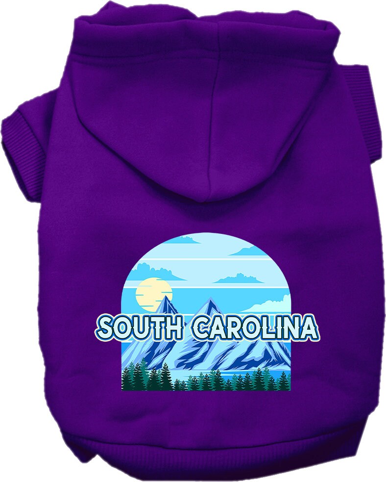 Sudadera con capucha serigrafiada para perros y gatos, para mascotas pequeñas y medianas (tallas XS a XL), "South Carolina Trailblazer"