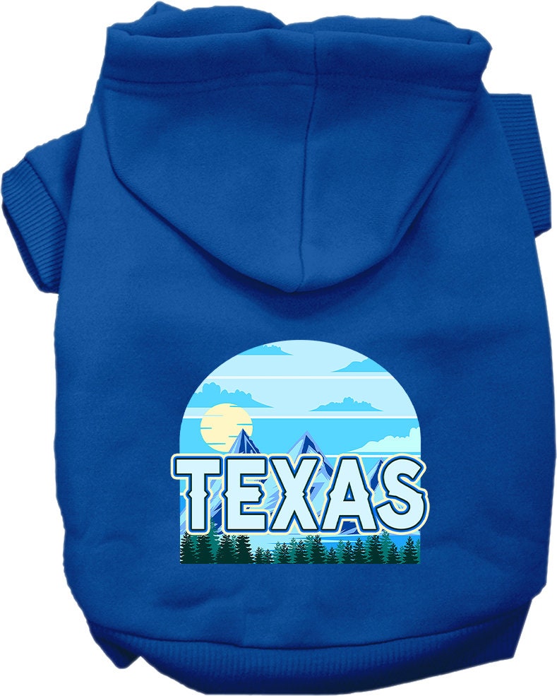 Sudadera con capucha serigrafiada para perros y gatos, para mascotas pequeñas y medianas (tallas XS a XL), "Texas Trailblazer"