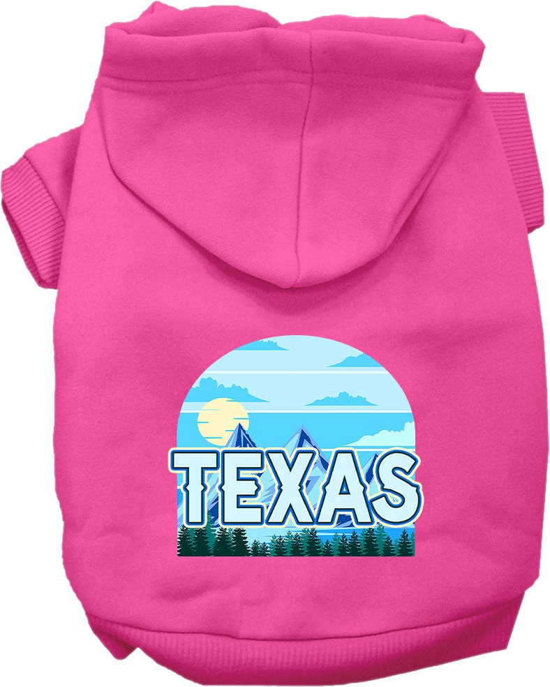 Sudadera con capucha serigrafiada para perros y gatos, para mascotas pequeñas y medianas (tallas XS a XL), "Texas Trailblazer"