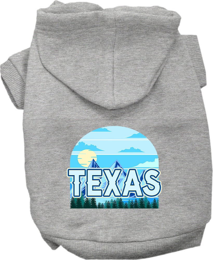 Sudadera con capucha serigrafiada para perros y gatos, para mascotas pequeñas y medianas (tallas XS a XL), "Texas Trailblazer"