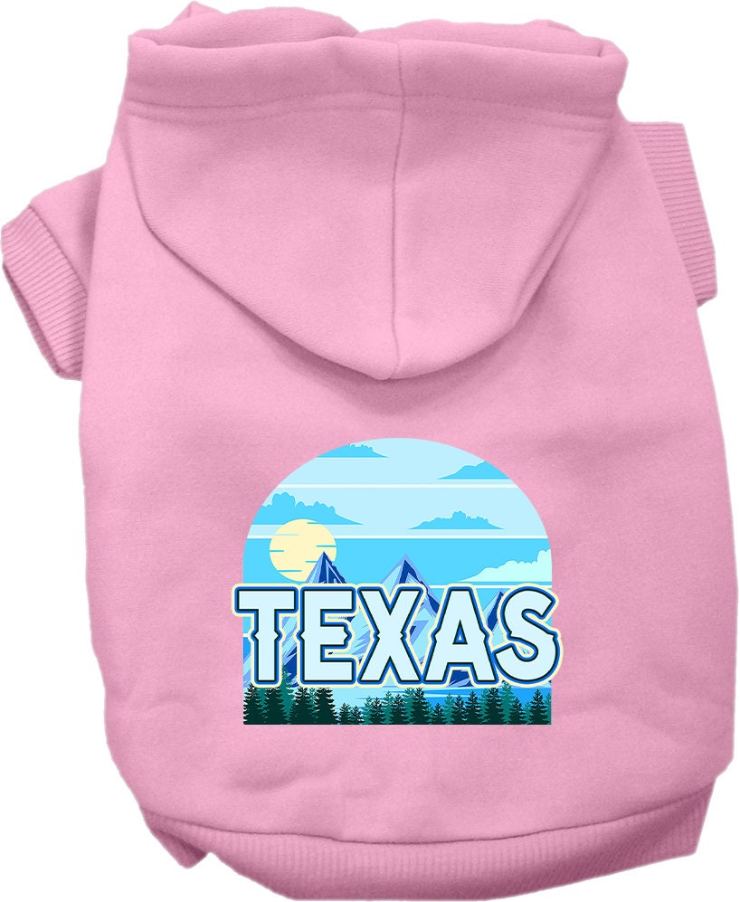 Sudadera con capucha serigrafiada para perros y gatos, para mascotas pequeñas y medianas (tallas XS a XL), "Texas Trailblazer"