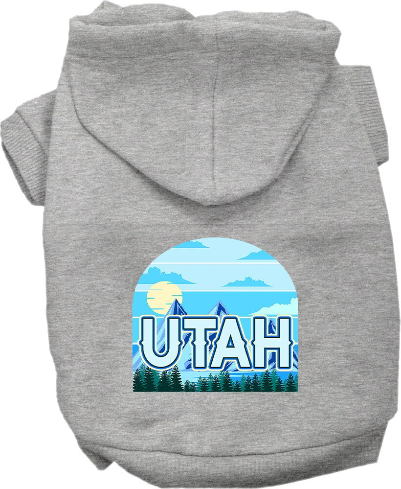 Sudadera con capucha serigrafiada para perros y gatos, para mascotas pequeñas y medianas (tallas XS a XL), "Utah Trailblazer"