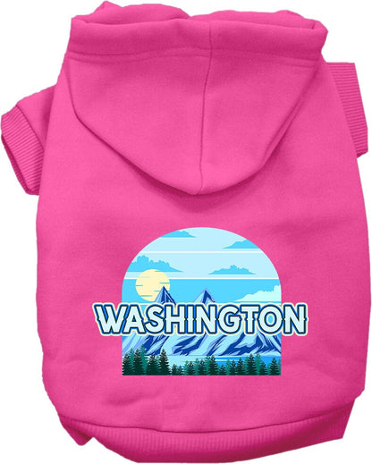 Sudadera con capucha serigrafiada para perros y gatos, para mascotas pequeñas y medianas (tallas XS a XL), "Washington Trailblazer"