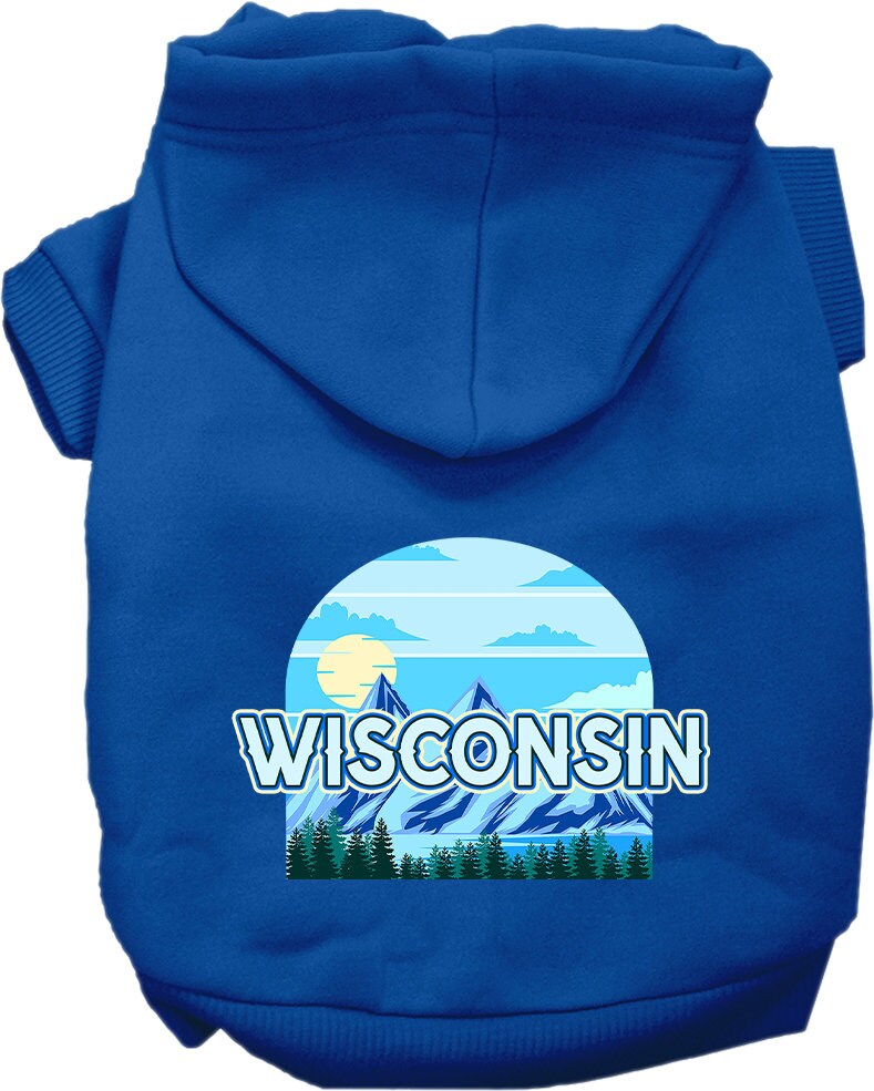 Sudadera con capucha serigrafiada para perros y gatos, para mascotas medianas y grandes (tallas 2XL-6XL), "Wisconsin Trailblazer"