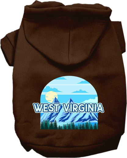 Pet Dog & Cat Screen Printed Hoodie for Small to Medium Pets (Sizes XS-XL), "West Virginia Trailblazer"