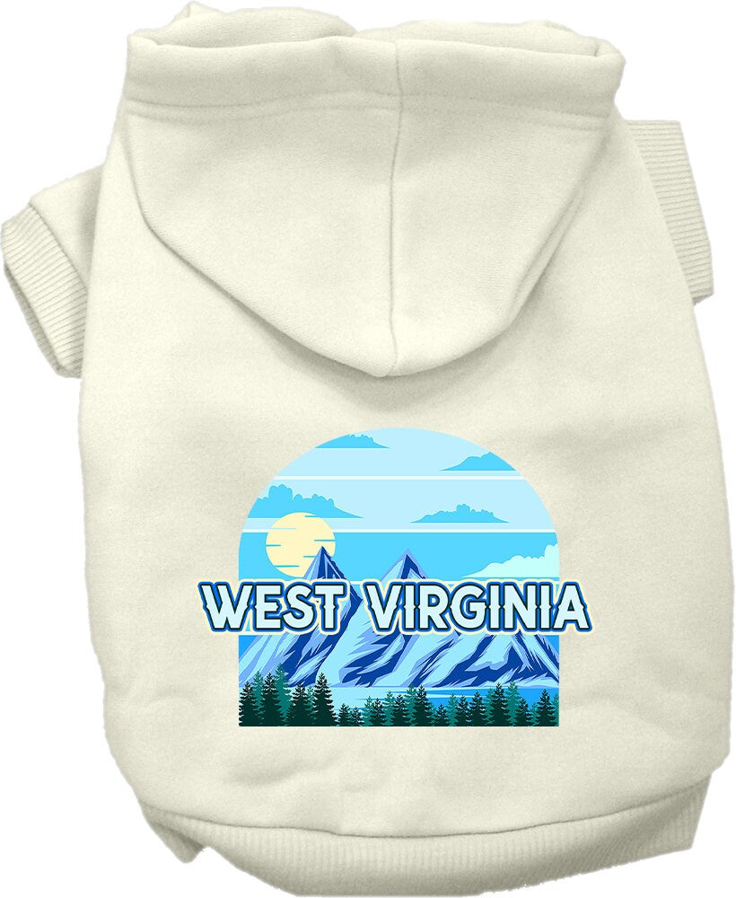 Pet Dog & Cat Screen Printed Hoodie for Small to Medium Pets (Sizes XS-XL), "West Virginia Trailblazer"