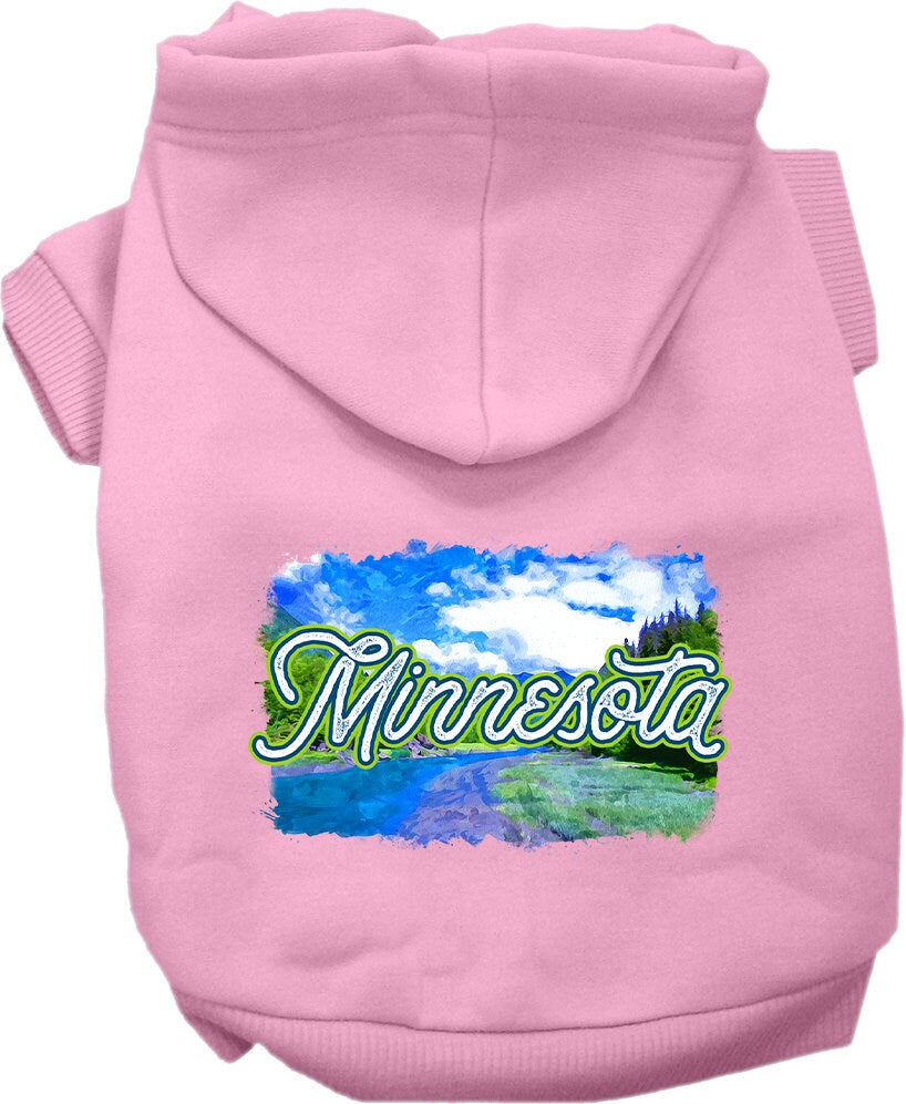 Camiseta serigrafiada para perros y gatos, para mascotas pequeñas y medianas (tallas XS a XL), "Minnesota Summer"