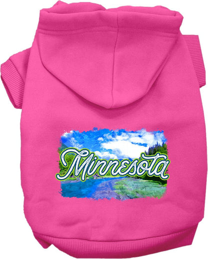 Camiseta serigrafiada para perros y gatos, para mascotas pequeñas y medianas (tallas XS a XL), "Minnesota Summer"