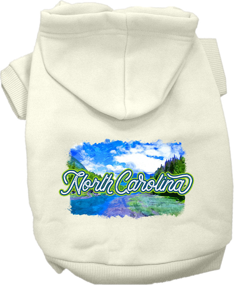 Pet Dog & Cat Screen Printed Hoodie for Medium to Large Pets (Sizes 2XL-6XL), "North Carolina Summer"