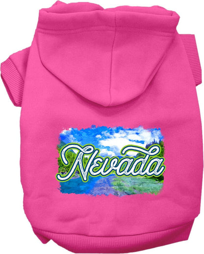 Pet Dog & Cat Screen Printed Hoodie for Medium to Large Pets (Sizes 2XL-6XL), "Nevada Summer"