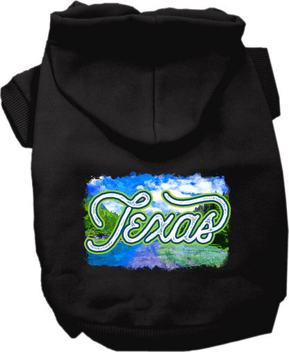 Sudadera con capucha serigrafiada para perros y gatos, para mascotas pequeñas y medianas (tallas XS a XL), "Texas Summer"