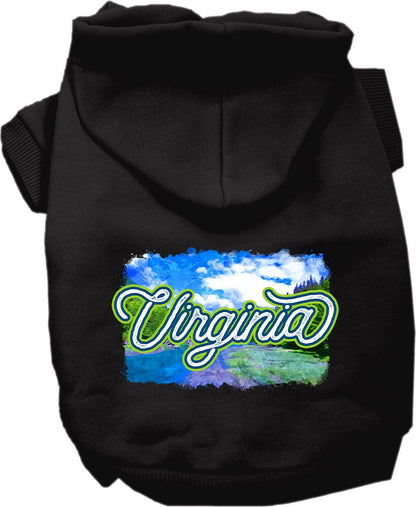 Sudadera con capucha serigrafiada para perros y gatos, para mascotas pequeñas y medianas (tallas XS a XL), "Virginia Summer"