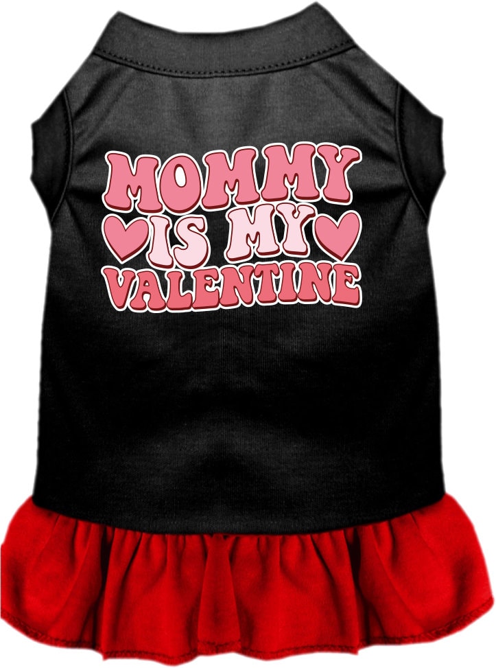 Pet Dog & Cat Screen Printed Dress "Mommy Is My Valentine"