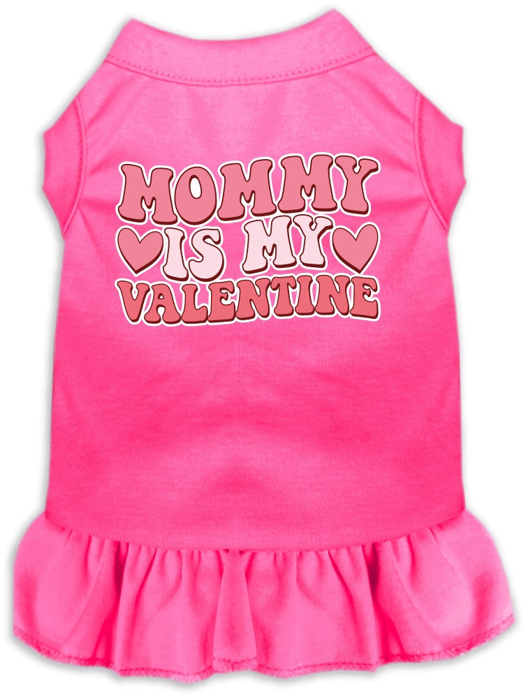 Pet Dog & Cat Screen Printed Dress "Mommy Is My Valentine"