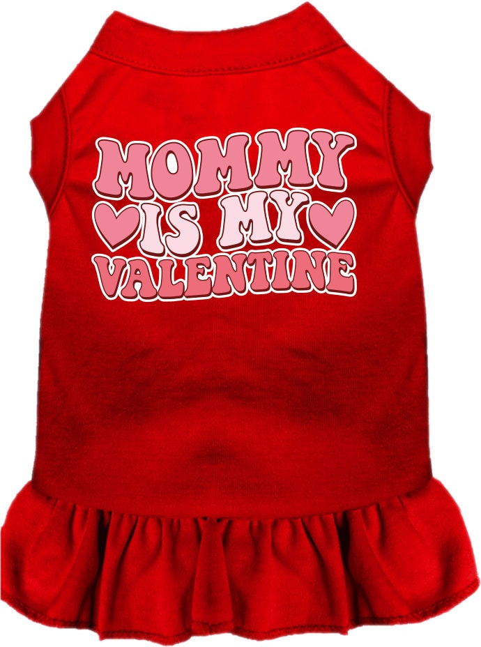 Pet Dog & Cat Screen Printed Dress "Mommy Is My Valentine"