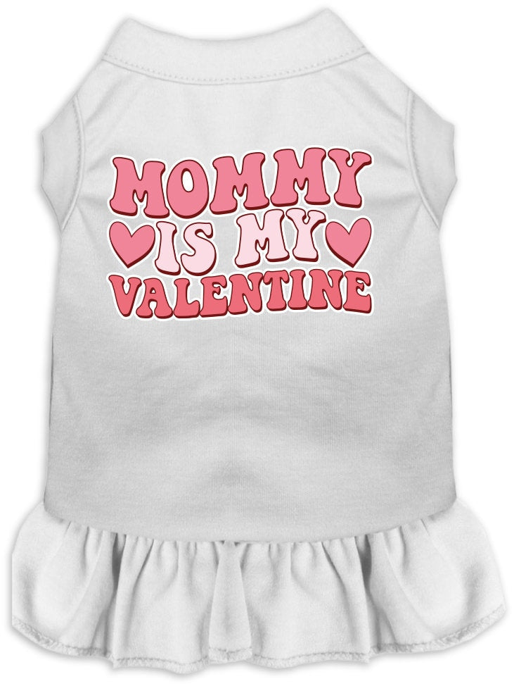 Pet Dog & Cat Screen Printed Dress "Mommy Is My Valentine"