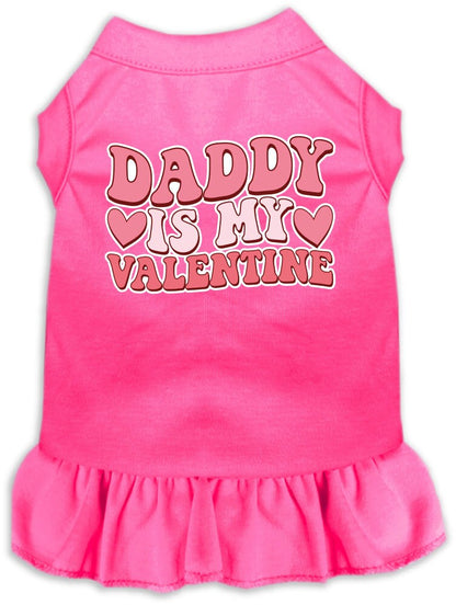 Vestido con estampado de mascotas para perros y gatos "Daddy Is My Valentine"