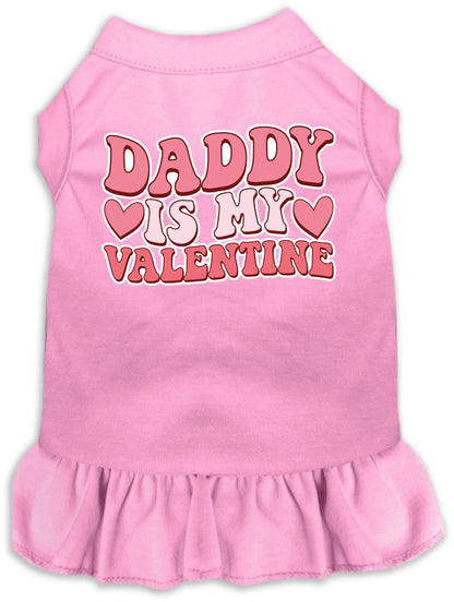 Vestido con estampado de mascotas para perros y gatos "Daddy Is My Valentine"