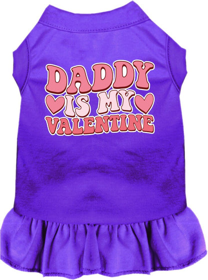 Vestido con estampado de mascotas para perros y gatos "Daddy Is My Valentine"