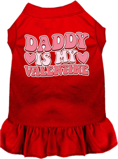 Vestido con estampado de mascotas para perros y gatos "Daddy Is My Valentine"