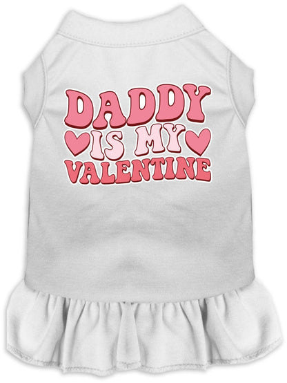 Vestido con estampado de mascotas para perros y gatos "Daddy Is My Valentine"