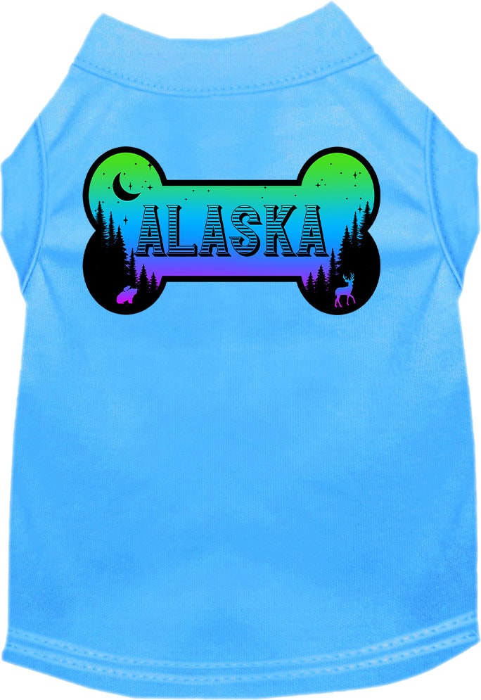 Pet Dog & Cat Screen Printed Shirt for Small to Medium Pets (Sizes XS-XL), "Alaska Mountain Shades"