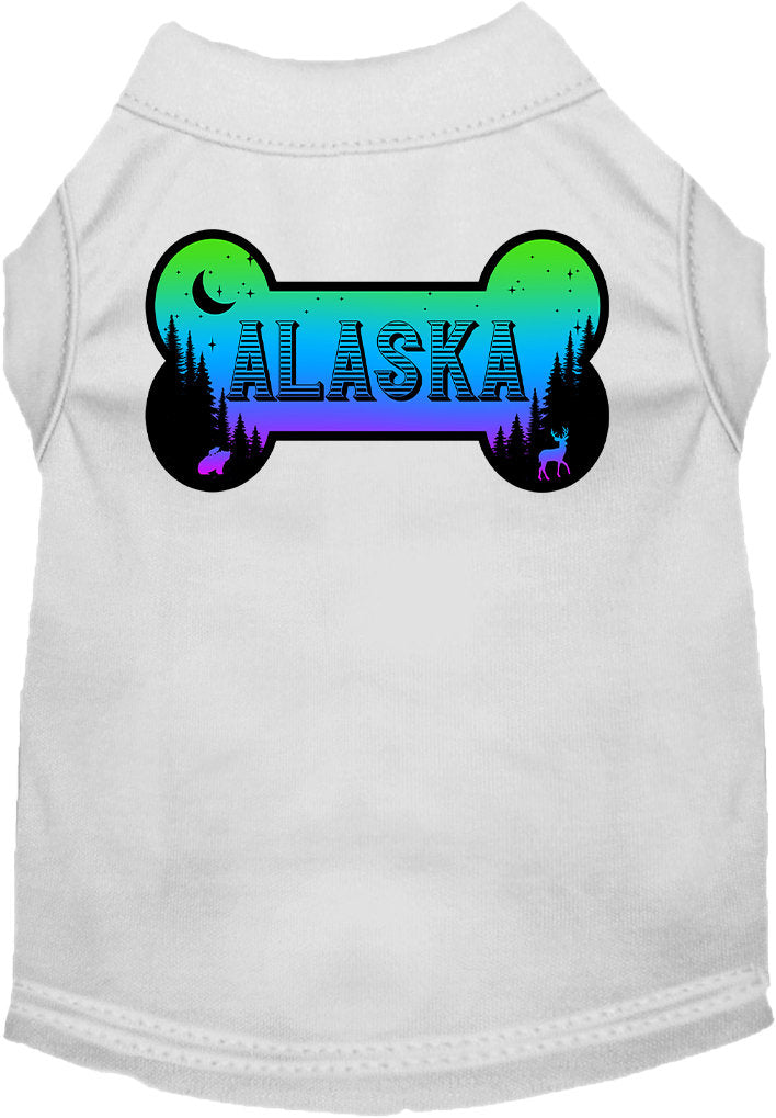 Pet Dog & Cat Screen Printed Shirt for Small to Medium Pets (Sizes XS-XL), "Alaska Mountain Shades"