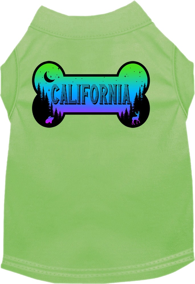 Pet Dog & Cat Screen Printed Shirt for Medium to Large Pets (Sizes 2XL-6XL), "California Mountain Shades"