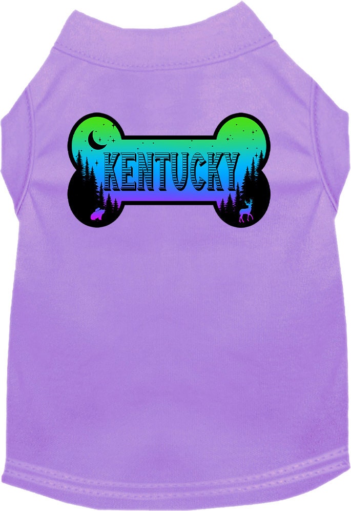 Camiseta serigrafiada para perros y gatos, para mascotas pequeñas y medianas (tallas XS a XL), "Kentucky Mountain Shades"