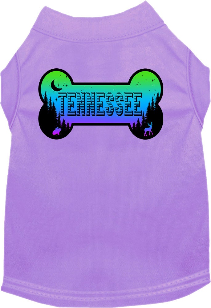 Camiseta serigrafiada para perros y gatos, para mascotas pequeñas y medianas (tallas XS a XL), "Tennessee Mountain Shades"