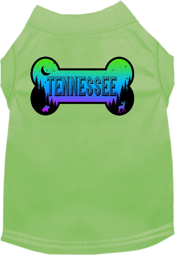 Camiseta serigrafiada para perros y gatos, para mascotas pequeñas y medianas (tallas XS a XL), "Tennessee Mountain Shades"