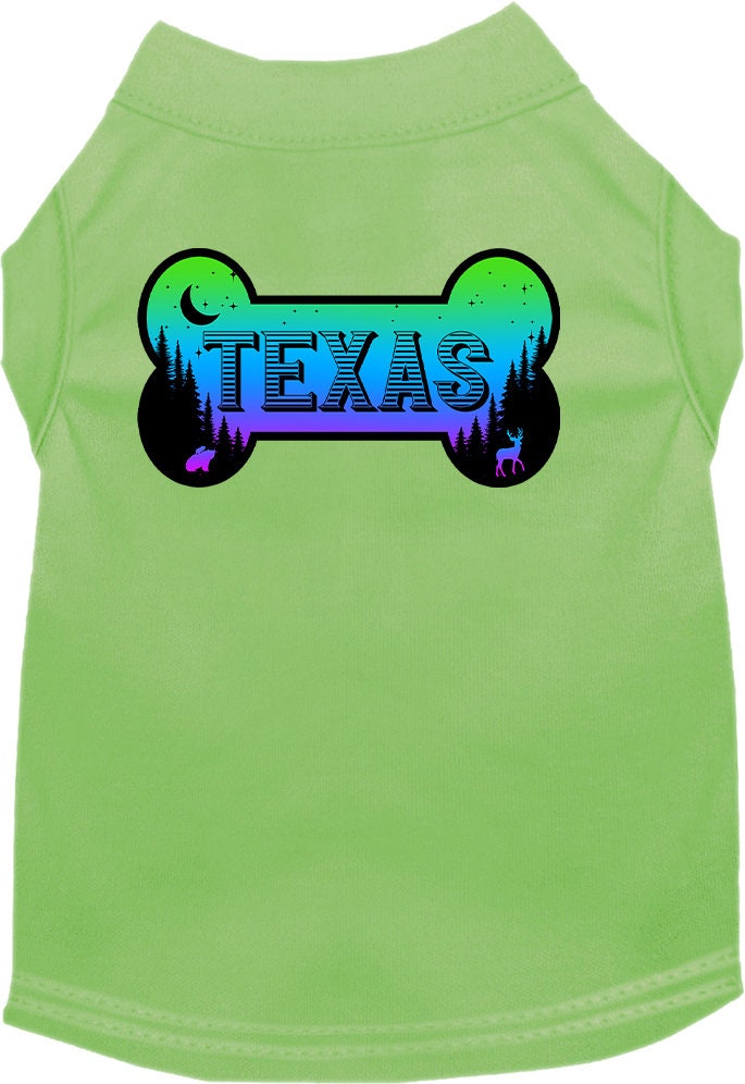 Camiseta serigrafiada para perros y gatos, para mascotas pequeñas y medianas (tallas XS a XL), "Texas Mountain Shades"