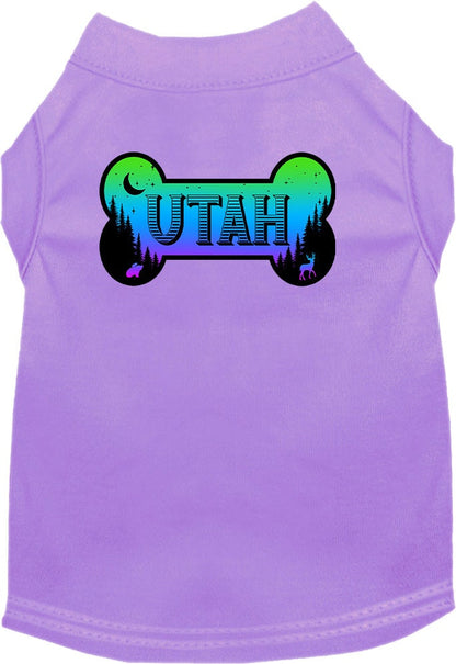 Camiseta serigrafiada para perros y gatos, para mascotas pequeñas y medianas (tallas XS a XL), "Utah Mountain Shades"