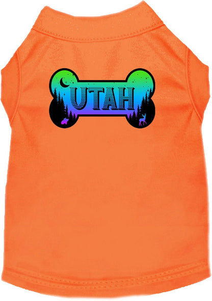 Camiseta serigrafiada para perros y gatos, para mascotas pequeñas y medianas (tallas XS a XL), "Utah Mountain Shades"