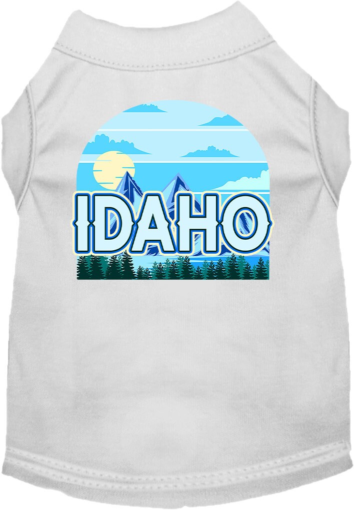 Camiseta serigrafiada para perros y gatos, para mascotas pequeñas y medianas (tallas XS a XL), "Idaho Trailblazer"