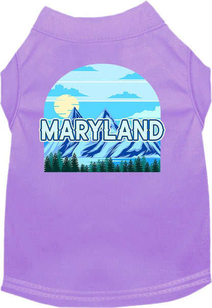 Camiseta serigrafiada para perros y gatos, para mascotas pequeñas y medianas (tallas XS a XL), "Maryland Trailblazer"