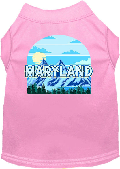 Camiseta serigrafiada para perros y gatos, para mascotas pequeñas y medianas (tallas XS a XL), "Maryland Trailblazer"